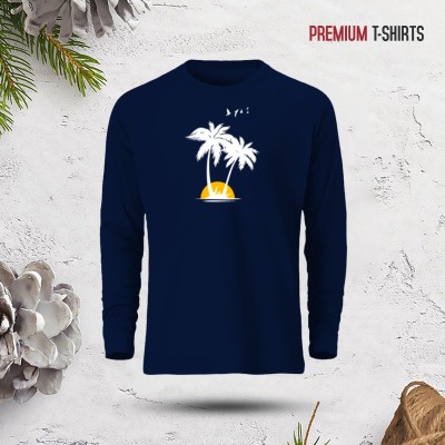 Men's Full Sleeve (Coconut Tree) T-Shirt